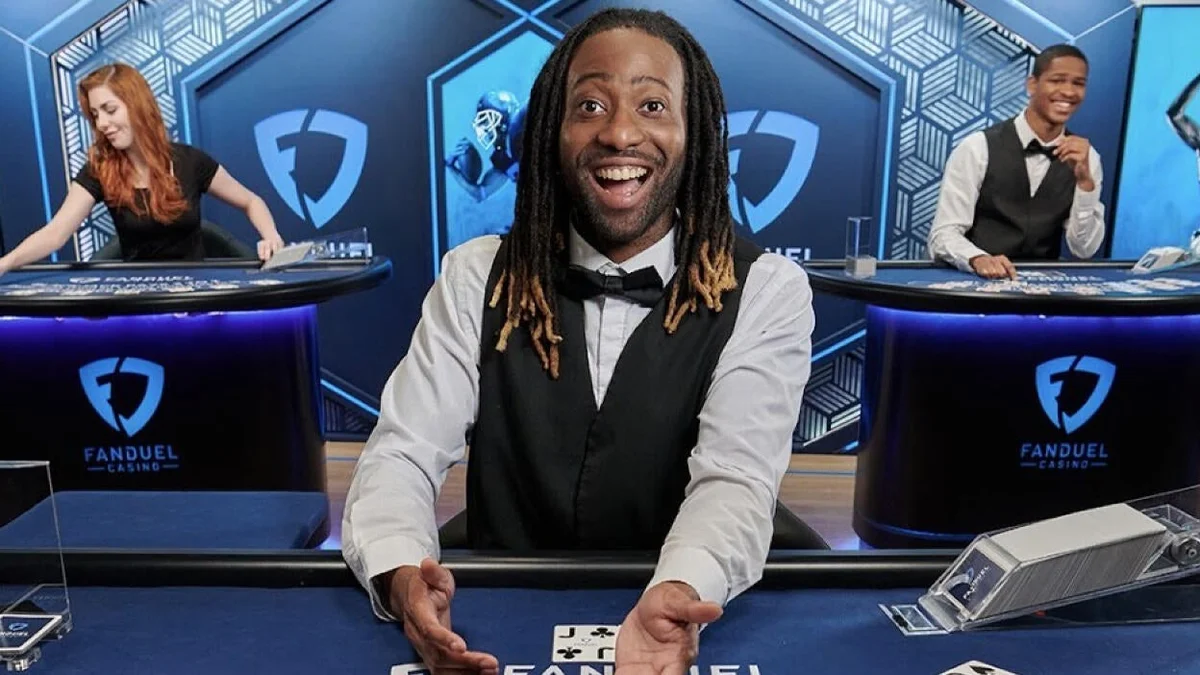 Live Dealer Blackjack Table with Basic Strategy Rules