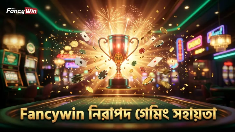 Fancywin প্ল্যাটফর্মে নিরাপদ গেমিংয়ের জন্য হেল্পলাইন ও গাইডলাইন উপলব্ধ।